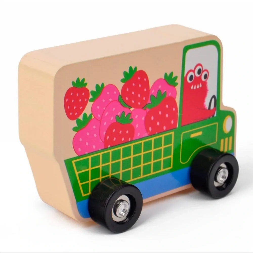 Target Bullseye Playground Wooden Kids Cars Set of 2, Dinosaur & Monster Cars